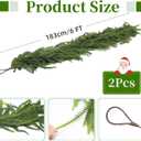 2 Pack 6FT Artificial Norfolk Pine Garland  Real Touch Winter Greenery Garland for Christmas Decorations, Indoor Outdoor Mantel Table Wall Fireplace Dcor, Flexible Holiday Faux Pine Vines