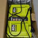 energup 2Port OP401 Charger for Ryobi 40 Volt Lithium Battery, Dual Ports Compatible with 40V OP4015 OP4026 OP4040 OP4050 OP4060, for Lith-ion Ryobi 40V Battery Charger