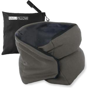 Riverland Travel Pillow Neck Pillow Strong Support Easy to Carry Compact Designed in Japan Useful in Office naps Airplane car Train for Sleeping (Olivegray)