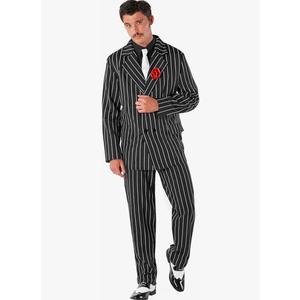 Morph 1920s Mens Gangster Costume, Roaring 20s Mobster Outfit for Men, Vintage Style Party Attire, L/XL