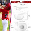 MEEZY 50 Set Baseball Helmet Ice Cream Bowls with 25 Mini Dessert Cups and 25 Spoons, 8oz Reusable Baseball Cap Snack Dessert Cup Bowls Baseball Party Favors for Kids Sports Birthday Party Supplies