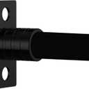 Pelopy 4 Pcs Inside Mount Curtain Rod Bracket 3/8" Bracket Set for 3/8" Rodding (Black)