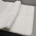 OLANLY Thick Memory Foam Bath Mat Rug 59x20, Extra Soft Absorbent Bathroom Rug, Quick Dry Bath Mats, Non-Slip, Machine Washable Carpet for Bathroom, Tub and Shower, Home Decor Accessories, Ivory