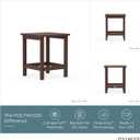 POLYWOOD ECT18MA Long Island 18" Side Table, Mahogany