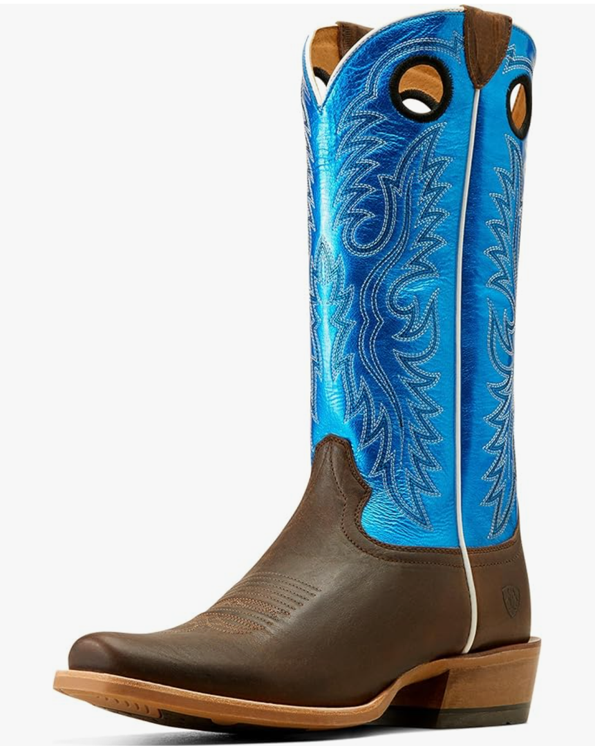Ariat Men's Ringer Western Boot Blue and Brown 11.5