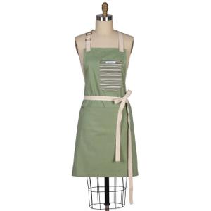 KD KITCHEN GREEN TEA CHEF APRON 26 in x 32in