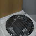 AKASUKI Floor Lamp for Living Room with 3 Color Temperatures, Foot Switch Standing Lamps for Living Room, Bedroom, Office, Arc Mordern Floor Lamp with 9W LED Bulb Included (Black base- Beige shade)