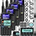 BAOFENG Radio UV-5RM Ham Radio Handheld 10W Ham Radios Long Range Two Way Radios with 2500mAh Battery, Type-C Charging, BAOFENG Walkie Talkies 4 Pack