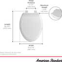 American Standard 5503A00B.020 Transitional Elongated Toilet Seat Soft Close, White