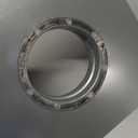 Zonon 4 Inch Duct Connector Flange Galvanized Steel Dryer Vent Connector with Rubber Ring and Screws Straight or Flex Pipe Flange for Heating Cooling Ventilation System