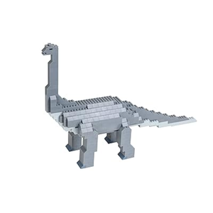 Strictly Briks - Brontosaurus Classic Briks Dinosaur Building Set - 467 Piece Toy - 100% Compatible with All Major Building Brick Brands
