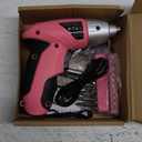 Hi-Spec Electric Screwdriver 27pc 3.6V Pink USB Small Power Screwdriver Set. Cordless & Rechargeable with Driver Bit Set