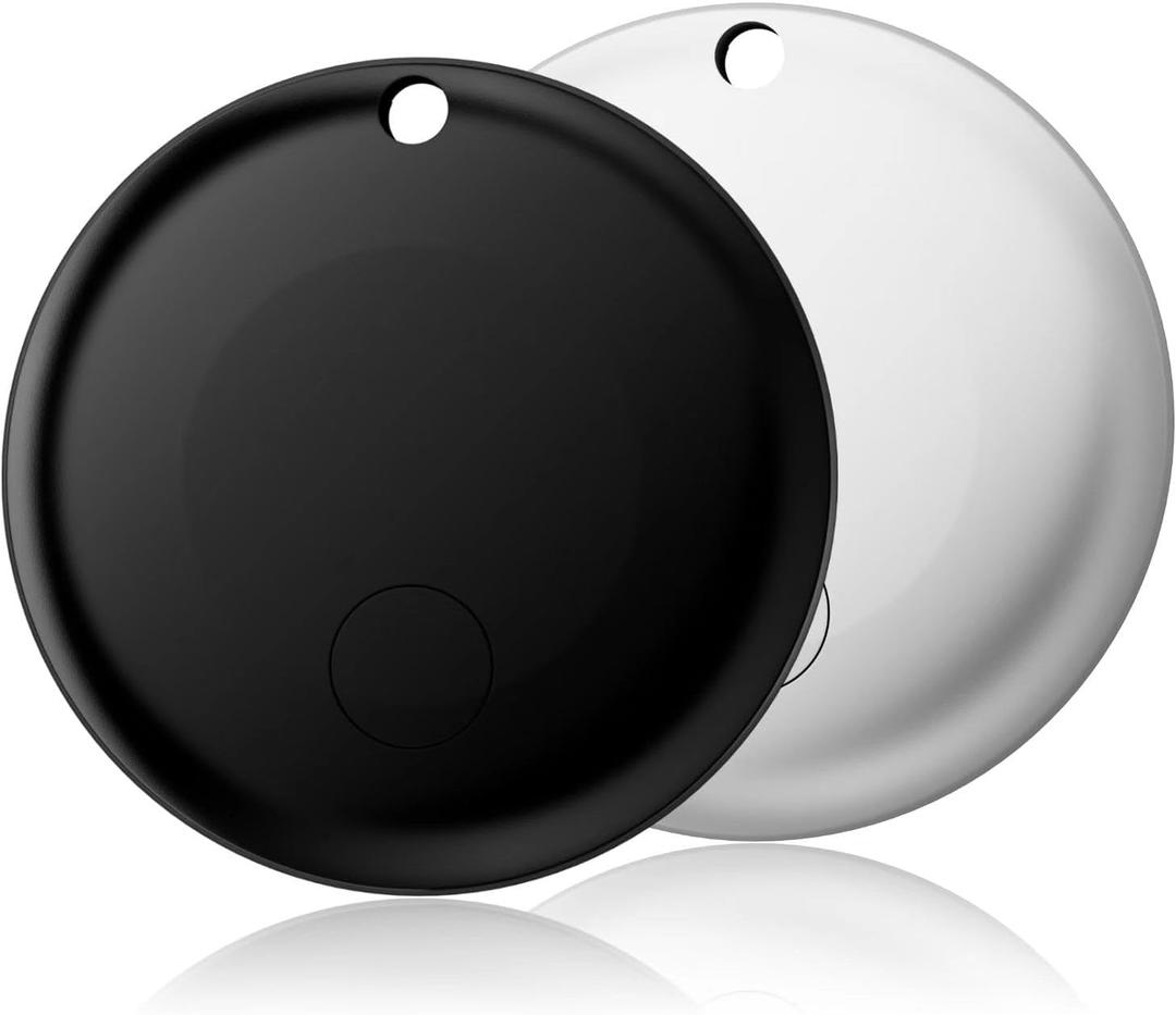 Air Tracker Tag for Android, IP65 Waterproof Smart Tag & Item Finder | Ultra-Long Battery | Works with Google Find My Device | Find Keys/Wallet/Car (2026 New Model) (Black+White-2P)