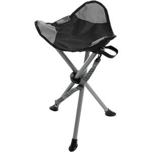 Travel Chair Slacker Tripod Chair for Camping, Lightweight Chair, Adjustable Carry Strap for Easy Transport | Oversized Duck Feet for Improved Stability | Perfect for Outdoor Adventures (Black)