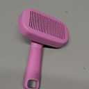 Hertzko Self Cleaning Slicker Brush for Cats & Dogs  Grooming Tool for Shedding Long & Short Hair  Retractable Bristles  Easy-Clean Cat & Dog Deshedding Brush  Painless Detangling - Pink