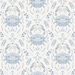 NuWallpaper by WallPops Blue Shellby Peel & Stick Wallpaper