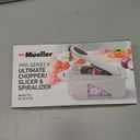 Mueller Pro-Series All-in-One, 12 Blade Mandoline Slicer for Kitchen, Food Chopper, Vegetable Slicer and Spiralizer, Cutter, Dicer, Grater, Kitchen Gadgets Sets with Container, White Sand/Gray