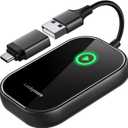 Luckymore Wireless Carplay Adapter, Converts Wired to Wireless Carplay Dongle for Wireless Control Plug & Play Carplay Fit for Cars from 2017 & for Apple iPhone iOS 10+ (Dark Black)