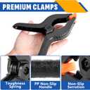 20 Pack 6 inch Plastic Spring Clamps, Black Heavy Duty Clips, Backdrop Clips, Plastic Clamps for Crafts, Backdrop Stand, Woodworking, Photography