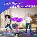 Dance Mat Toys for 3-12 Year Old Girls Boys,Dance Mat for Kids with Light Up 12-Buttons, 2-Player Dance Toy for Toddler with 5 Modes,Birthday Xmas Gifts for 3 4 5 6 7 8 9 10+ Year Old Girls Boys Kids