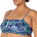 Amazon Essentials Womens Bandeau Swim Top (X-Large, Deep Blue Paisley)