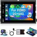 2+64G Android 13 Car Radio Stereo for Ford F150/F250/F350 2004-2014, 7 inch 1080P Touch Screen Car Stereo with Wireless CarPlay Andriod Auto, Bluetooth, GPS, HiFi, SWC, WiFi, HD Backup Camera