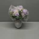 Peonies Artificial Flowers in Vase, Fake Hydrangea Silk Peony Flower Bouquet with Vase Faux Flowers Arrangement Decor Home Table Dining Room (Purple)