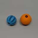 HIPPIH Dog Puzzle Toy 2 Pack, Interactive Dog Toys for Treat Dispensing, Durable Puppy Toys for Teething, Dog Treat Ball for Teeth/Slow Feeder/IQ Training/Playing, Blue-2.75, Orange-3.14