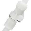 1/4" 3/8" 5/16" Plastic Hose Barb In-Line Quick Connector, Quick Release Vacuum Disconnect Coupling, Shut-Off Valved Insert Tube Quick Connect Fittings (1 Male+ 1 Female)(3/8") (3/8 Inch)