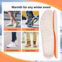 Knixmax Outdoor Warm Wool Insoles for Women Cushion Thermal Winter Inserts for Boots Shoes Replacement Soft Lambswool Inner Sole Comfort Sheepskin Fleece Liners for Cotton Slippers White US 8 /EU39
