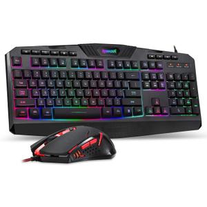 Redragon S101 Gaming Keyboard, M601 Mouse, RGB Backlit Gaming Keyboard, Programmable Backlit Mouse, Value Combo Set [New Version] (Black)