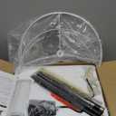 2-Light Floor Lamp, Mid Century Floor Lamp with White Fabric Shade, Standing Lamp Tall Lamp for Living Room Bedroom, 3 Color Temperatures 9W Bulb Include (Black & Glod)