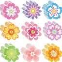 54 Pcs Spring Floral Paper Flower Decor for Spring Bulletin Board Classroom Decoration (Flower 54)