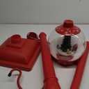 68 Inch Festive Musical Christmas Street Lamp Post with Snow Globe Lantern-Red
