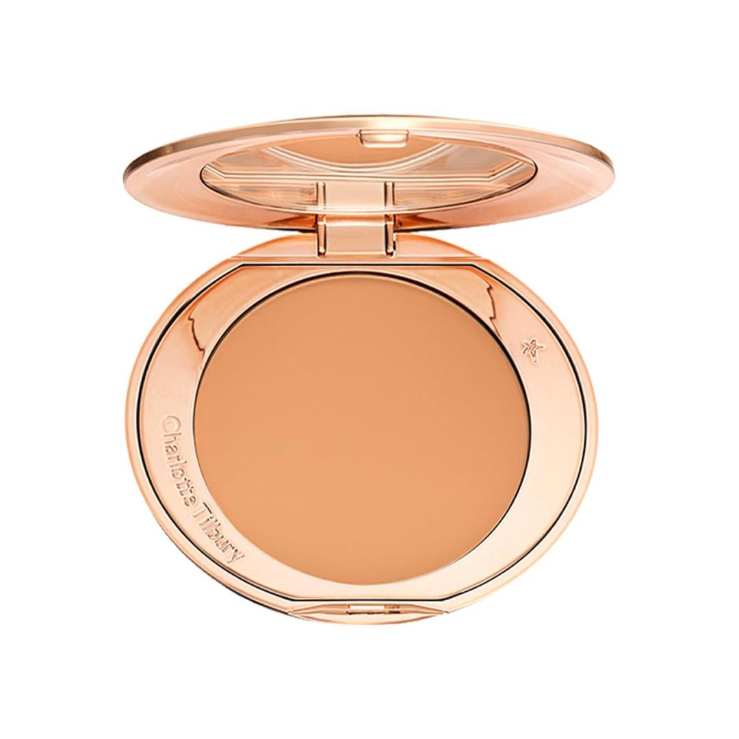Charlotte Tilbury Airbrush Flawless Finish Setting Powder - Pore-Blurring Pressed Powder for Face Makeup to Minimize Shine with a Soft-Focus Finish
