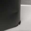 SIDIANBAN Bathroom Trash Can with Bamboo Lid Soft Close and Foot Pedal, Small Rectangular Slim Garbage Can with Inner Wastebasket for Bedroom, Office, Kitchen, 1.3Gal/5L, Black