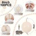 Beige Quick Link Balloons - 60PCS Linking Balloons for Wedding, Birthday, Baby Shower, Engagement, Graduation Party Decorations (10inch)