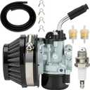 YOXUFA 2 Stroke Carburetor Assembly for 80cc 100cc 49cc 50cc 66cc Engine Gas Motor Motorized Moto Bike Motorcycle Bicycle Chinese Scooter Moped Dirt Bike Parts