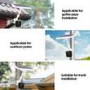 Wasserstein 2-in-1 Universal Pole Mount for Camera & Solar Panel Compatible with Wyze, Blink, Ring, Arlo, Eufy Camera (White)