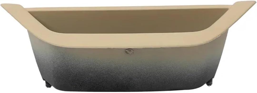 Compatible with BMW X3 X4 F25 F26 2011-17 ABS Carbon Fiber Car Driver Side Door Pull Handle Armrest Panel Cover Storage Box Car Accessories(Beige)