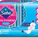 Saba, Ultra Invisible Heavy Flow Ultra Thin Long Pads with Wings, 16 Count
