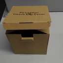 PU Leather Tissue Box Cover Square, Rectangle Tissue Box Holder with Magnetic Closure, Decorative Tissue Holder for Bathroom Bedroom Office (Gold, Square)