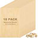 18pcs 12 x 15.7 x 1/8 Inch Plywood Basswood Sheets, 3 mm Unfinished Plywood for Craft Thin Plywood Board Sheets Rectangle Wood Panels for DIY Ornaments and Architectural Model