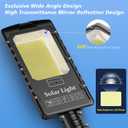 OKPRO 20000W Large Solar Street Lights Outdoor Waterproof, IP66 7000K 320 Wide Angle Heavy Duty 40000mah Dusk to Dawn Solar Lights for Commercial/Parking Lot/Yard, Luces Solares para Exteriores