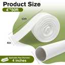 French Drain Fabric 100FT, 4-Inch Drain Sleeve Filter Sock for Perforated Pipes, Polyester Knit Drainage Filter Fabric for French Drains and Landscape Drainage (White)