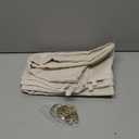 jinchan Linen Tier Curtains with Attached Valance for Kitchen Windows 36 Inch Length Farmhouse Cafe Curtains for Small Windows Light Filtering Rustic Short Drapes for Bathroom Laundry 2 Panels Beige