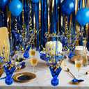 6 Pack Metallic Foil Spray Table Centerpiece Decoration Star Brust Glitter Table Topper Decor for Birthday Graduation Holiday Christmas New Year's Eve Celebration Party Supplies Gold and Blue