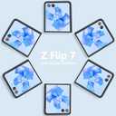 2 x for Samsung Galaxy Z Flip 7 Case, Thin Slim Silicone Bumper Cases for Z Flip7, Anti-Scratches Shockproof Protective Zflip7 Phone Cover, Rugged Covers Wireless Charging for ZFlip 7