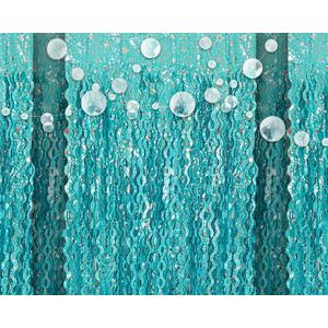 XtraLarge, Wavy Blue Foil Fringe Curtain - 3.2x6.5 Feet, Pack of 3 | Blue Water Streamer Backdrop for Beach Party Decorations | Under The Sea Party Decorations | Summer Pool Party Decorations
