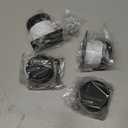 OwnMy 4PCS 2 Inch Stainless Steel Furniture Legs Feets Metal Cabinet Desk Legs, Adjustable Round Metal Furniture Risers Replacement Leg Corner Feet Heavy Duty Table Leg Extenders for Sofa Chair (Black)